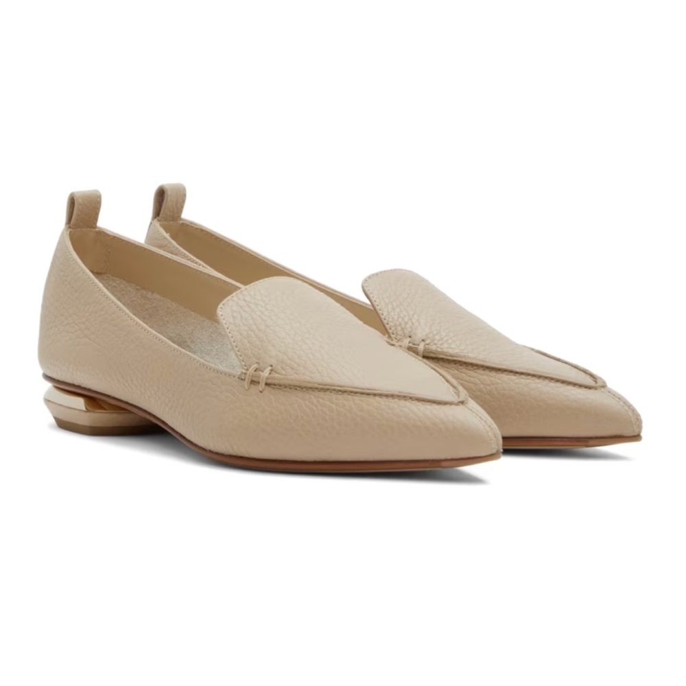 NICHOLAS KIRKWOOD Nude Leather Flats